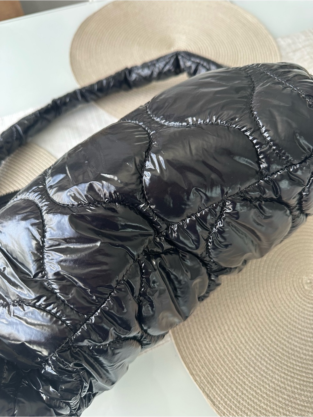 FP Movement by Free People Quilted Black Puffer Shoulder Bag - Picture 8 of 10